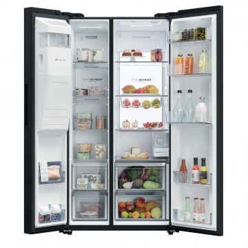 Haier Ψυγείο Ντουλάπα 601lt NoFrost Υ177.5xΠ90.5xΒ72.6εκ. Μαύρο HSW79F18DIGB